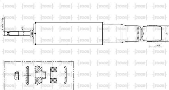 TOOR SG53690 - Амортисьор vvparts.bg