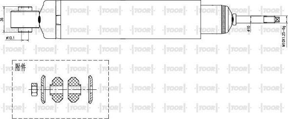 TOOR SG53650 - Амортисьор vvparts.bg