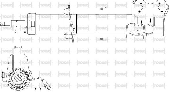 TOOR SG14341 - Амортисьор vvparts.bg