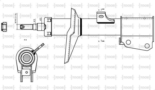 TOOR SG14350 - Амортисьор vvparts.bg