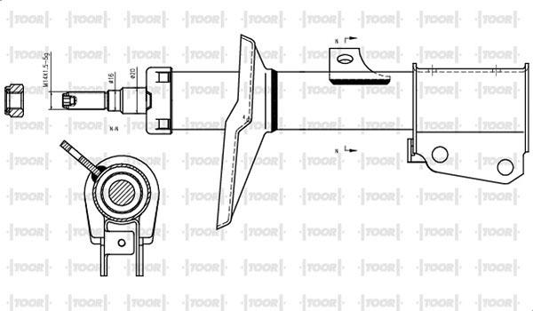 TOOR SG14351 - Амортисьор vvparts.bg