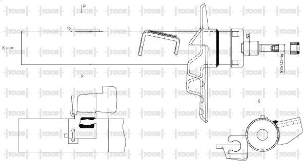 TOOR SG14380 - Амортисьор vvparts.bg