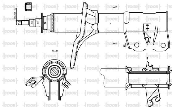 TOOR SG15511 - Амортисьор vvparts.bg