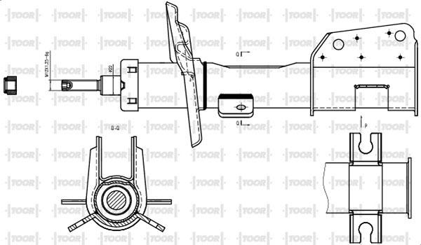 TOOR SG16010 - Амортисьор vvparts.bg