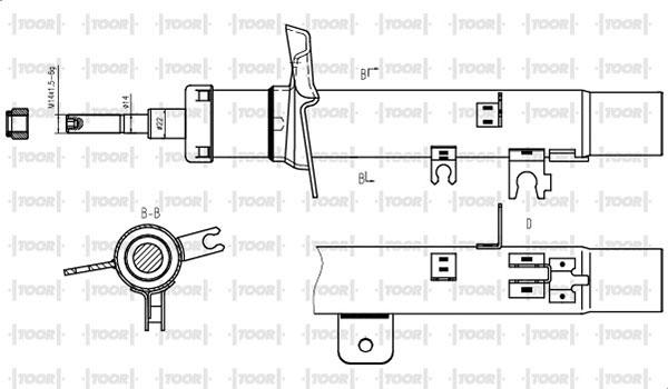 TOOR SG10520 - Амортисьор vvparts.bg