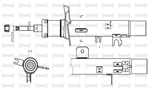 TOOR SG10521 - Амортисьор vvparts.bg