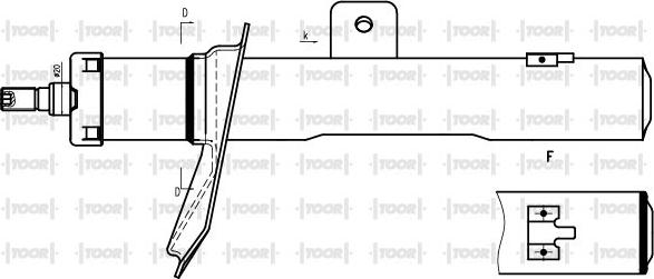 TOOR SG10690 - Амортисьор vvparts.bg