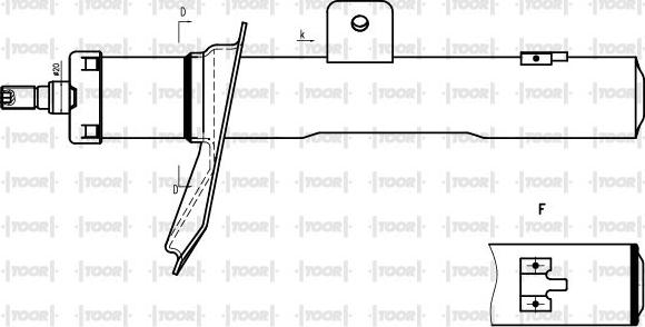 TOOR SG10691 - Амортисьор vvparts.bg