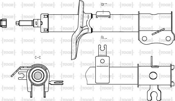 TOOR SG11450 - Амортисьор vvparts.bg