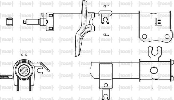 TOOR SG11451 - Амортисьор vvparts.bg