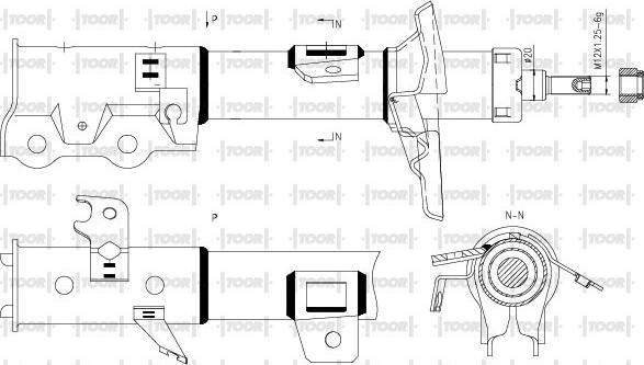 TOOR SG11510 - Амортисьор vvparts.bg