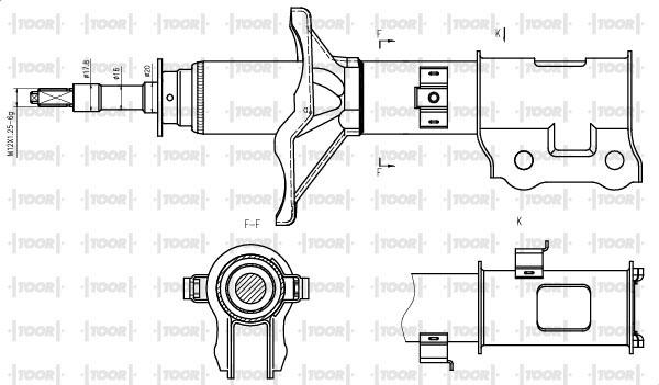 TOOR SG11571 - Амортисьор vvparts.bg