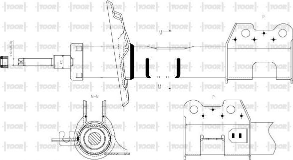 TOOR SG11650 - Амортисьор vvparts.bg