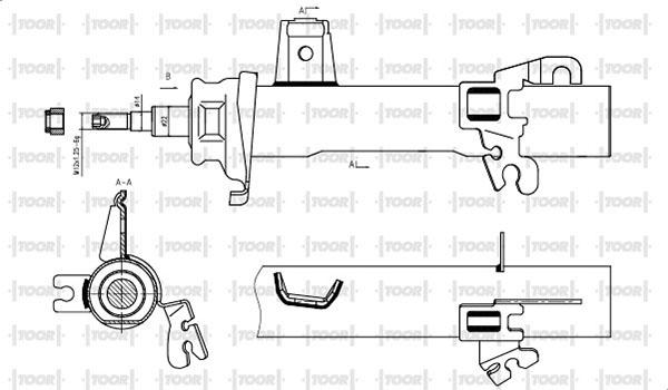 TOOR SG11601 - Амортисьор vvparts.bg