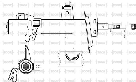 TOOR SG11610 - Амортисьор vvparts.bg