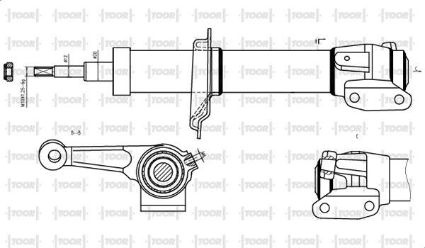 TOOR SG11040 - Амортисьор vvparts.bg