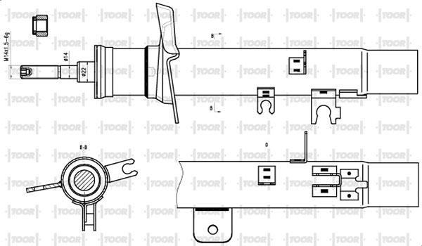 TOOR SG11380 - Амортисьор vvparts.bg