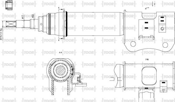 TOOR SG11740 - Амортисьор vvparts.bg