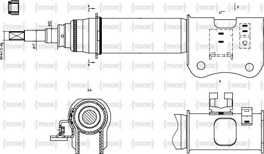 TOOR SG11741 - Амортисьор vvparts.bg