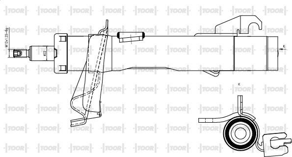 TOOR SG11781 - Амортисьор vvparts.bg