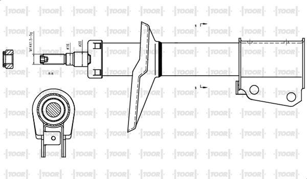 TOOR SG12570 - Амортисьор vvparts.bg