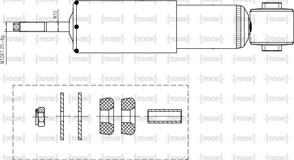 TOOR SG17080 - Амортисьор vvparts.bg