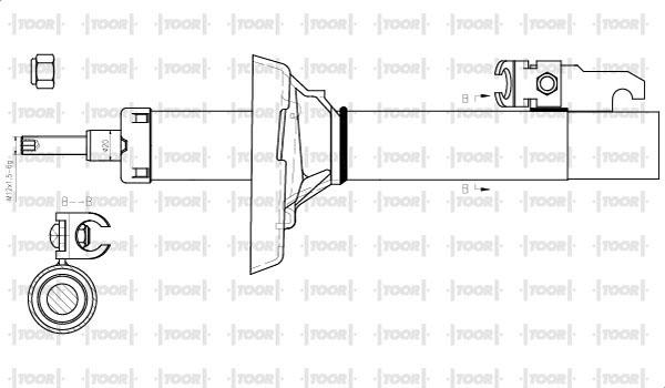 TOOR SO14280 - Амортисьор vvparts.bg