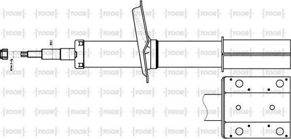 TOOR SO10280 - Амортисьор vvparts.bg