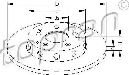 Topran 400 844 - Спирачен диск vvparts.bg