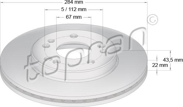 Topran 400 845 - Спирачен диск vvparts.bg