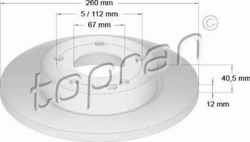 Topran 400 848 - Спирачен диск vvparts.bg