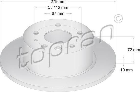 Topran 400 859 - Спирачен диск vvparts.bg