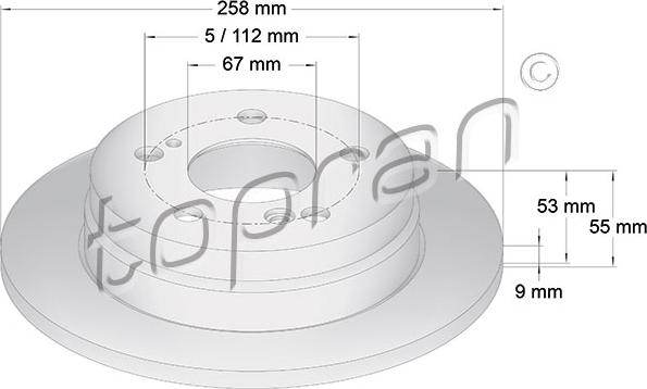 Topran 400 860 - Спирачен диск vvparts.bg