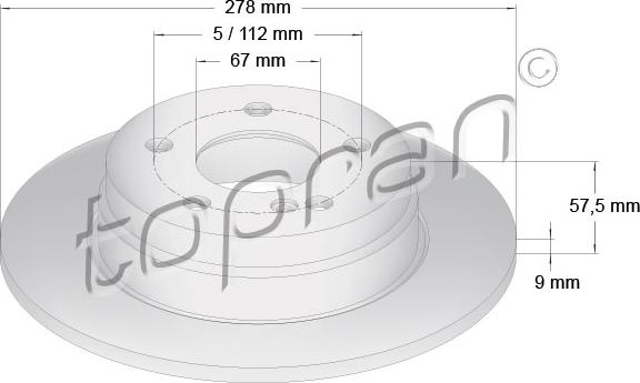 Topran 401 905 - Спирачен диск vvparts.bg