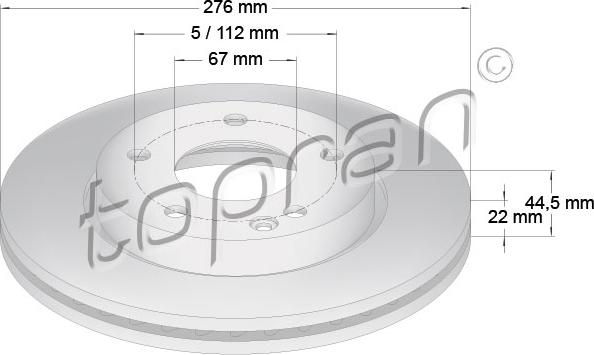 Topran 401 401 - Спирачен диск vvparts.bg