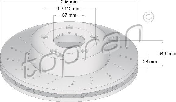 Topran 401 884 - Спирачен диск vvparts.bg