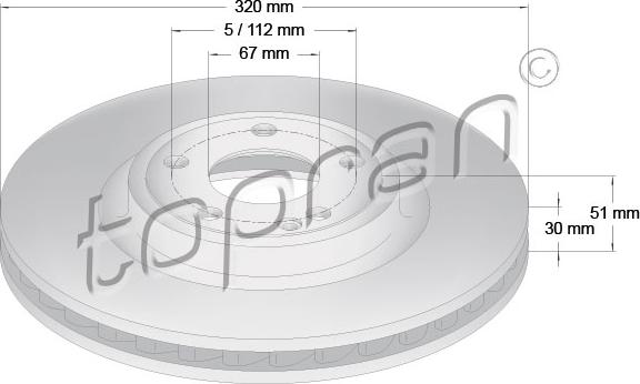 Topran 408 930 - Спирачен диск vvparts.bg