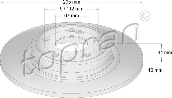 Topran 408 557 - Спирачен диск vvparts.bg