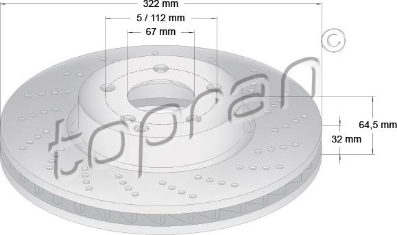 Topran 408 830 - Спирачен диск vvparts.bg