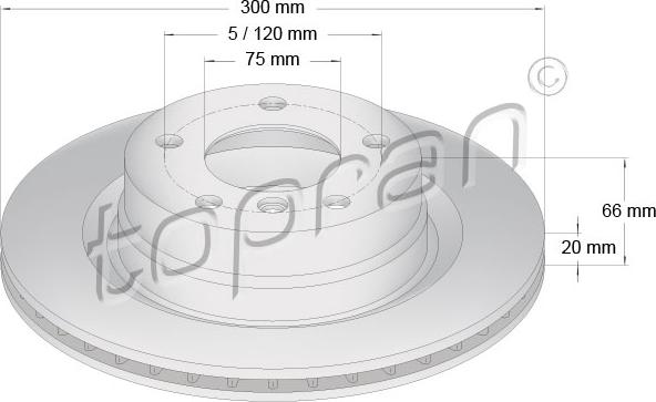 Topran 500 949 - Спирачен диск vvparts.bg