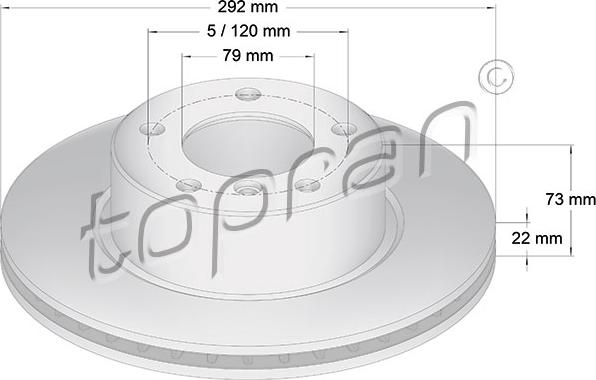 Topran 500 945 - Спирачен диск vvparts.bg