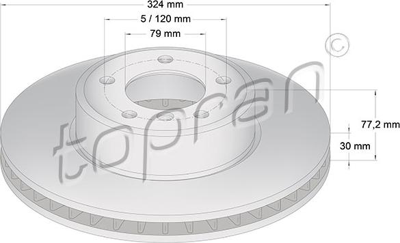 Topran 500 943 - Спирачен диск vvparts.bg