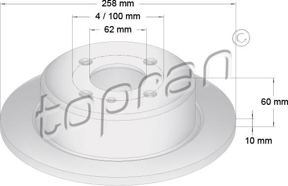 Topran 500 557 - Спирачен диск vvparts.bg