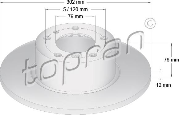 Topran 500 561 - Спирачен диск vvparts.bg