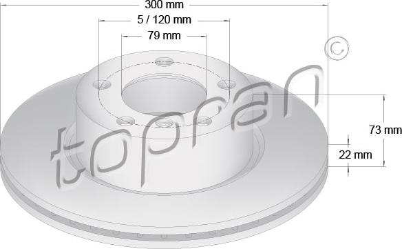 Topran 501 901 - Спирачен диск vvparts.bg