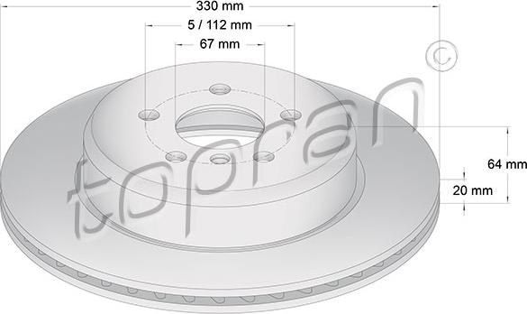 Topran 503 974 - Спирачен диск vvparts.bg