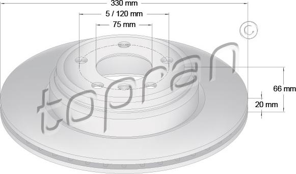 Topran 503 018 - Спирачен диск vvparts.bg