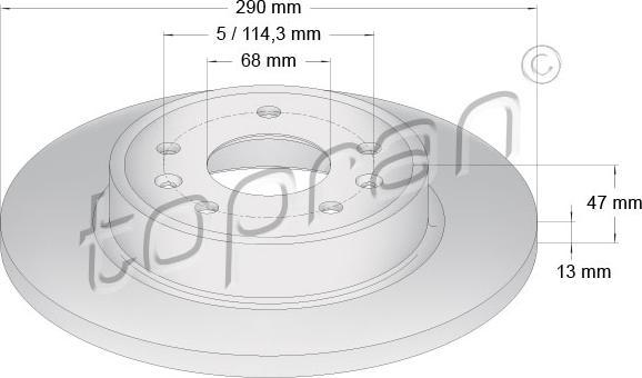 Topran 631 160 - Спирачен диск vvparts.bg