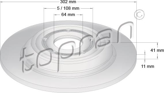 Topran 631 168 - Спирачен диск vvparts.bg