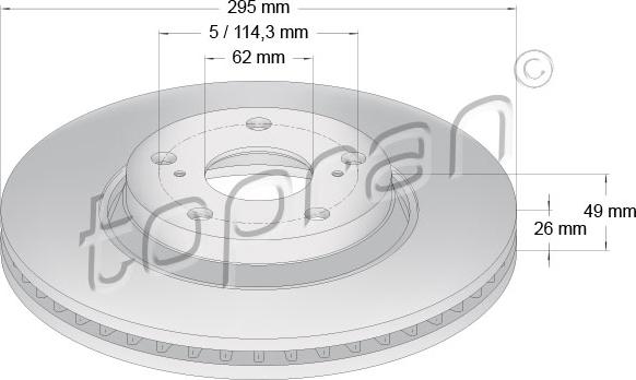 Topran 631 167 - Спирачен диск vvparts.bg